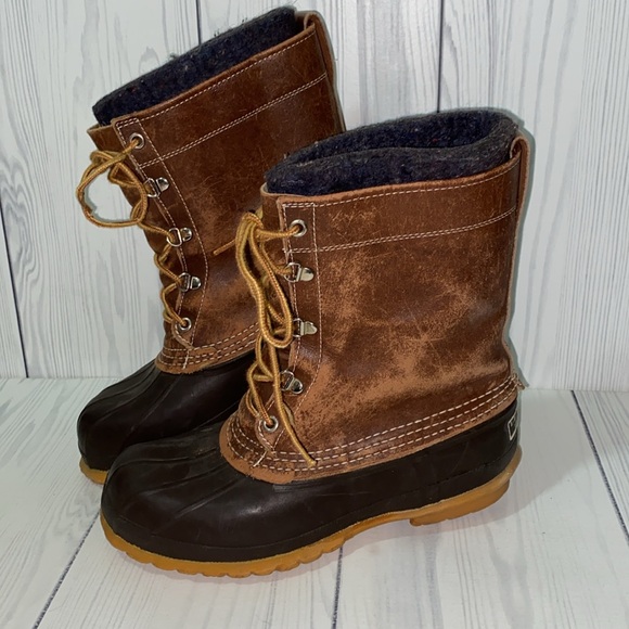 Vintage LL Bean Wool Lined Bean Boots - Picture 2 of 8